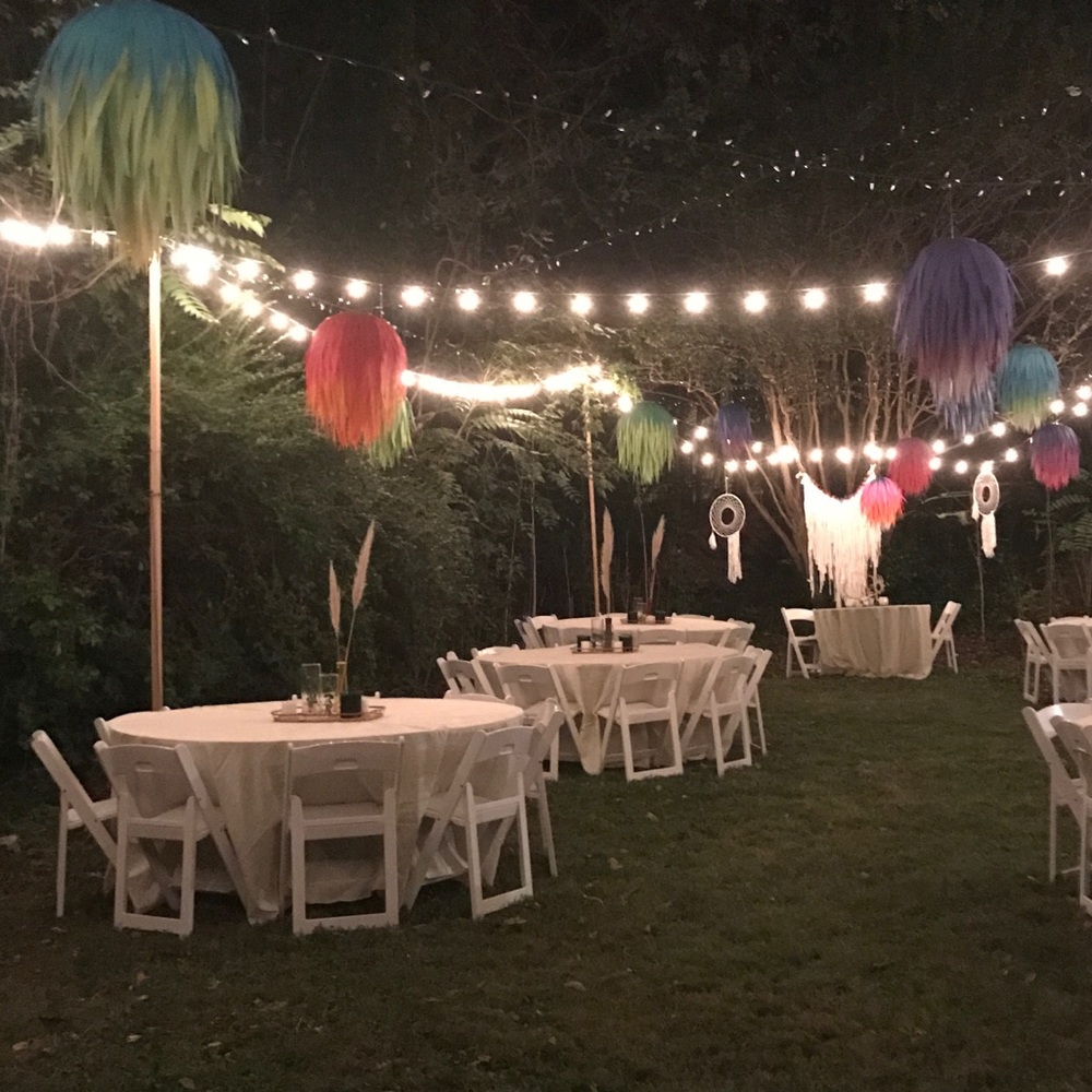 Custom handmade paper lamps and lanterns.
